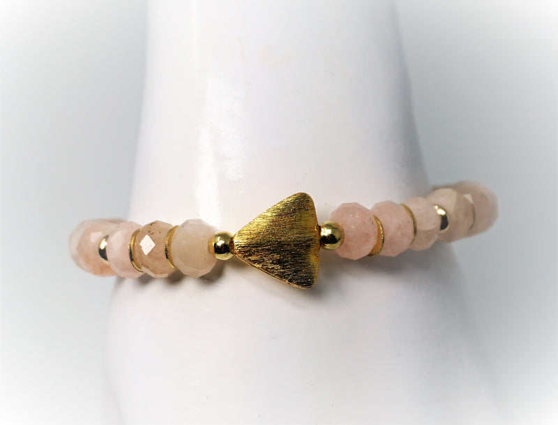 Pink Morganite Bead Bracelet