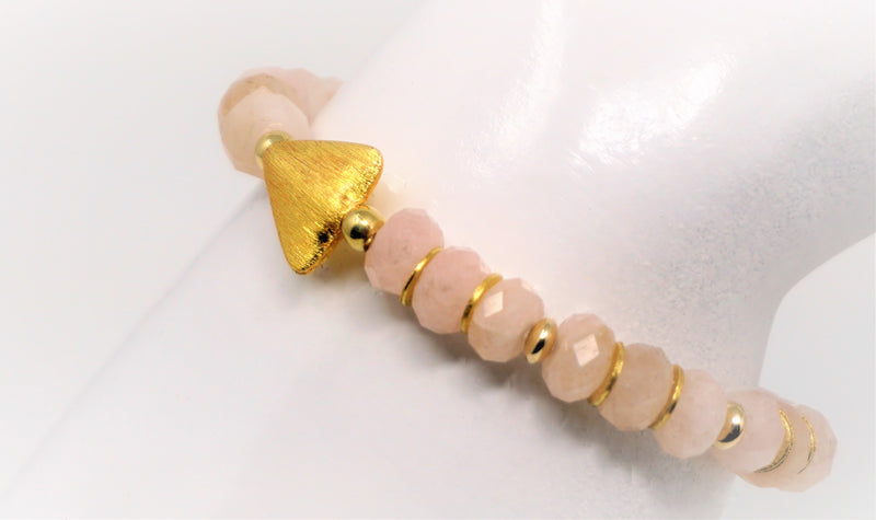 Pink Morganite Bead Bracelet