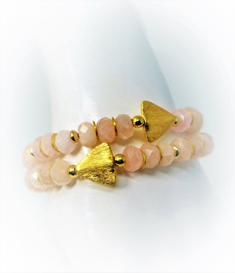 Pink Morganite Bead Bracelet