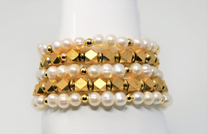 Freshwater Pearl Bead Bracelet